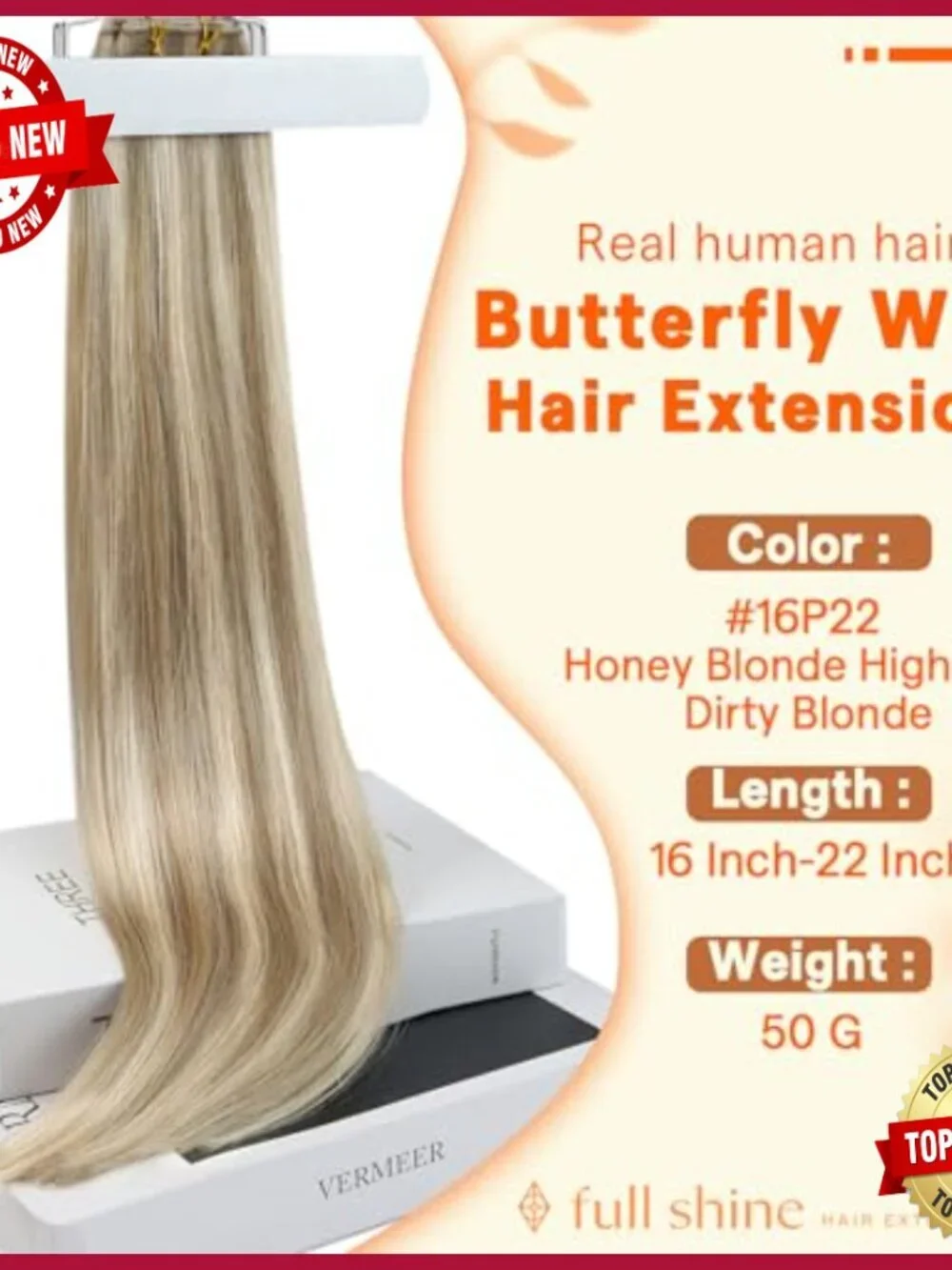 Human Hair Extensions 16 Inch Double Weft Seamless Remy Hair